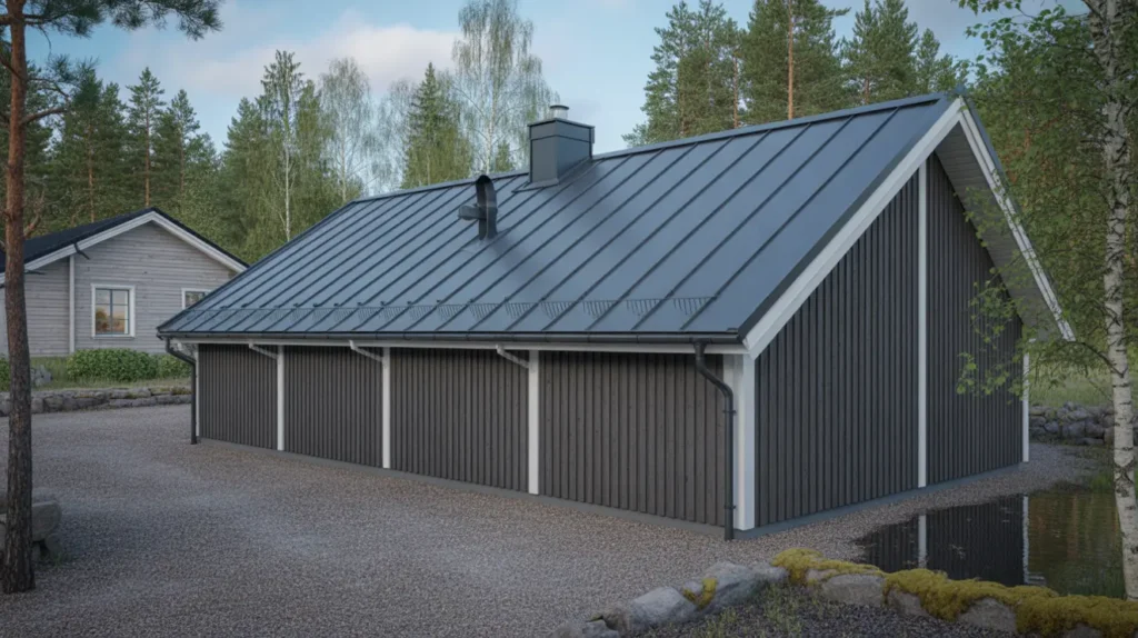 oml ggning av bandt ckt pl ttak p garage i djursholm danderyd