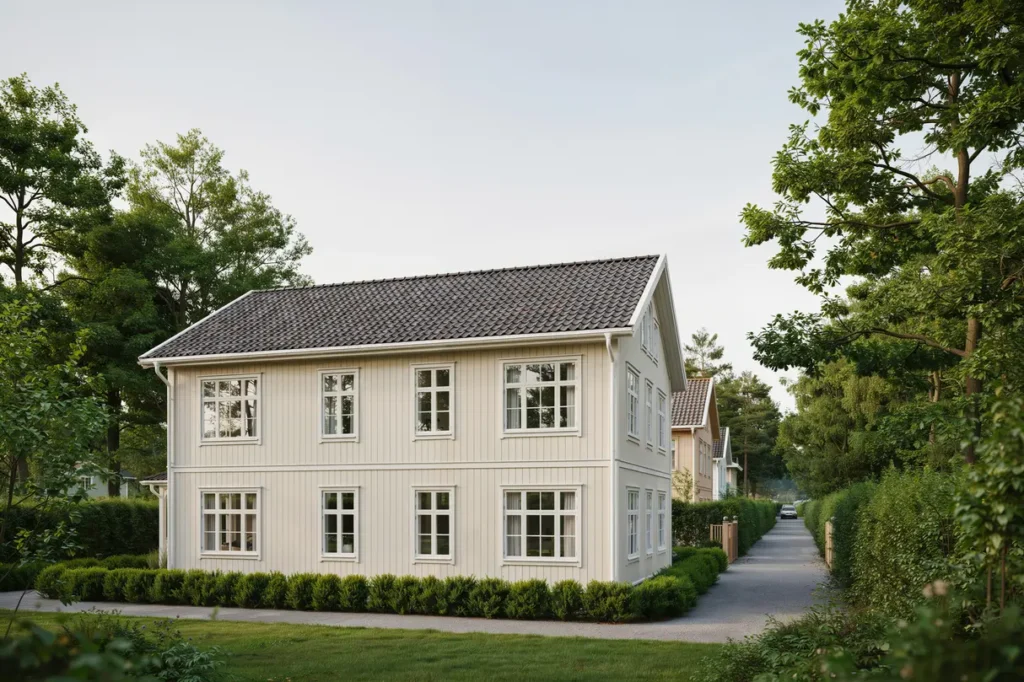 oml ggning av tak med betongpannor p villa i djursholm danderyd