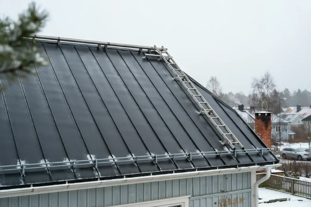 takbrygga och sn rasskydd p taket s krare vinter tryggare skottning och r tt l sning f r din villa